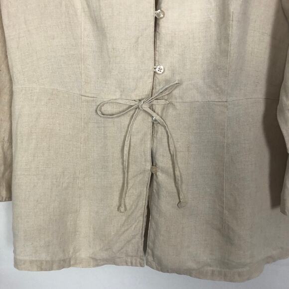 Willi Smith Blazer Womens Small Linen Quiet Luxury Old Money Lagenlook Corpcore - Picture 5 of 12